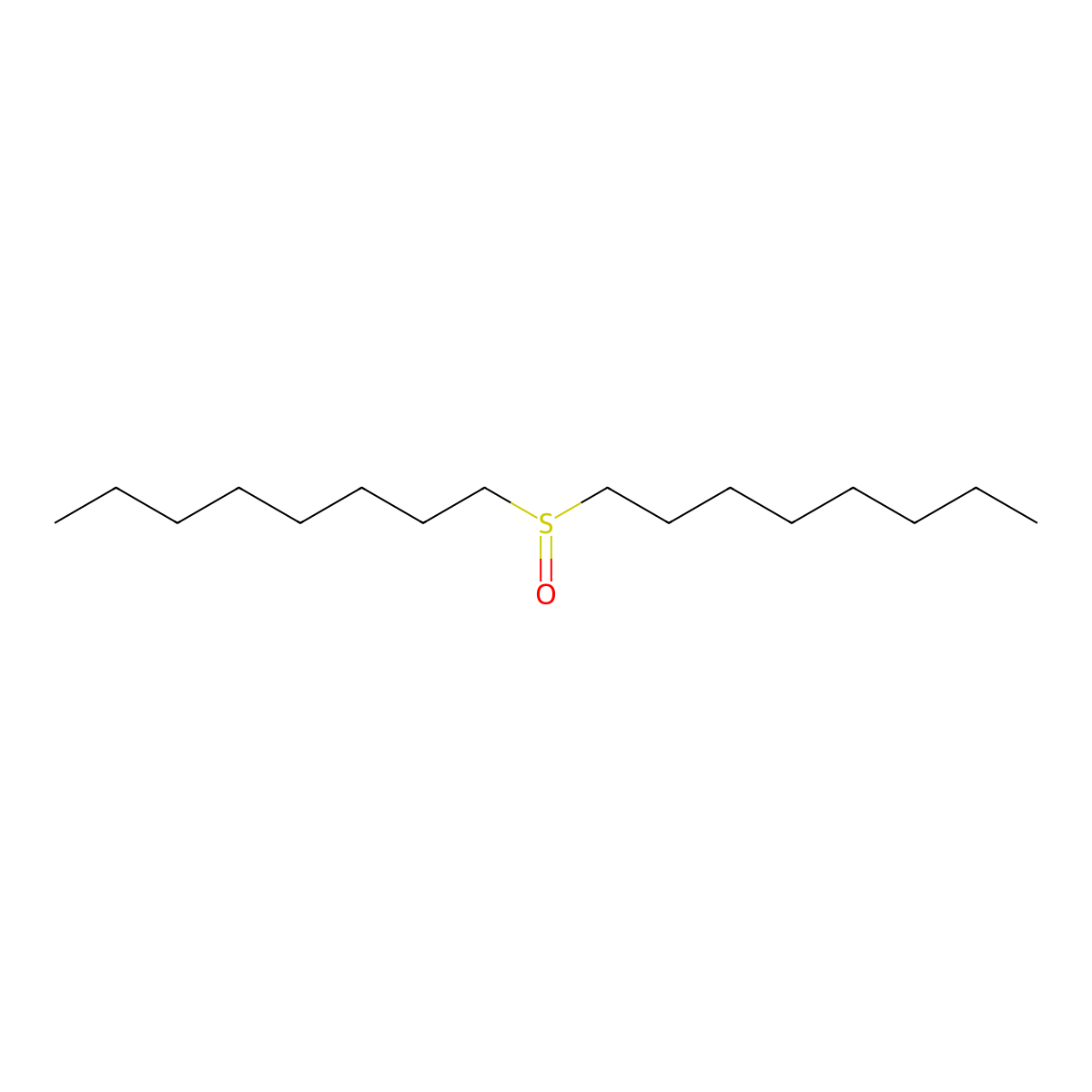 Octyl sulfoxide molecular structure, CAS 1986-89-6