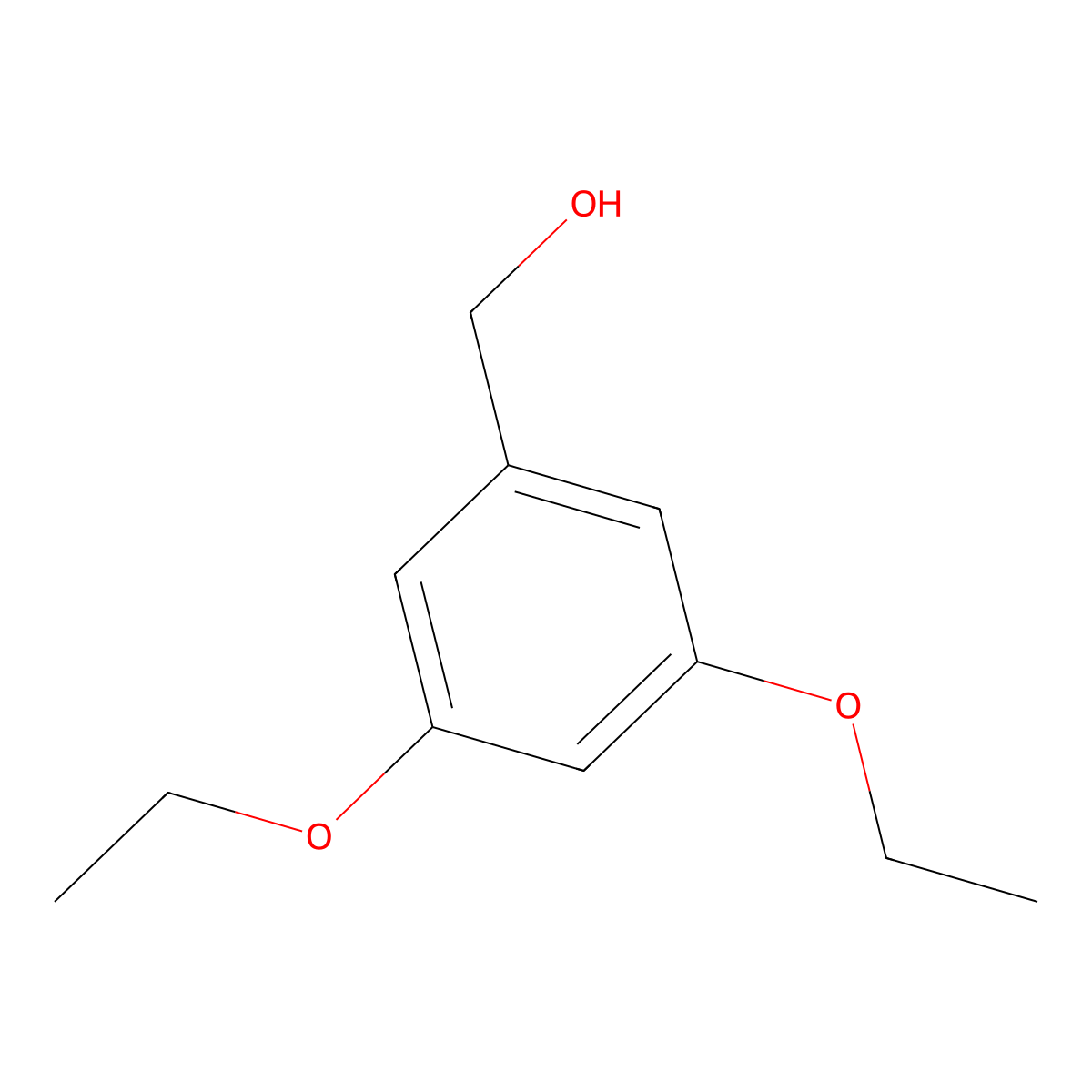 (3,5-Diethoxyphenyl)methanol molecular structure, CAS 198623-56-2