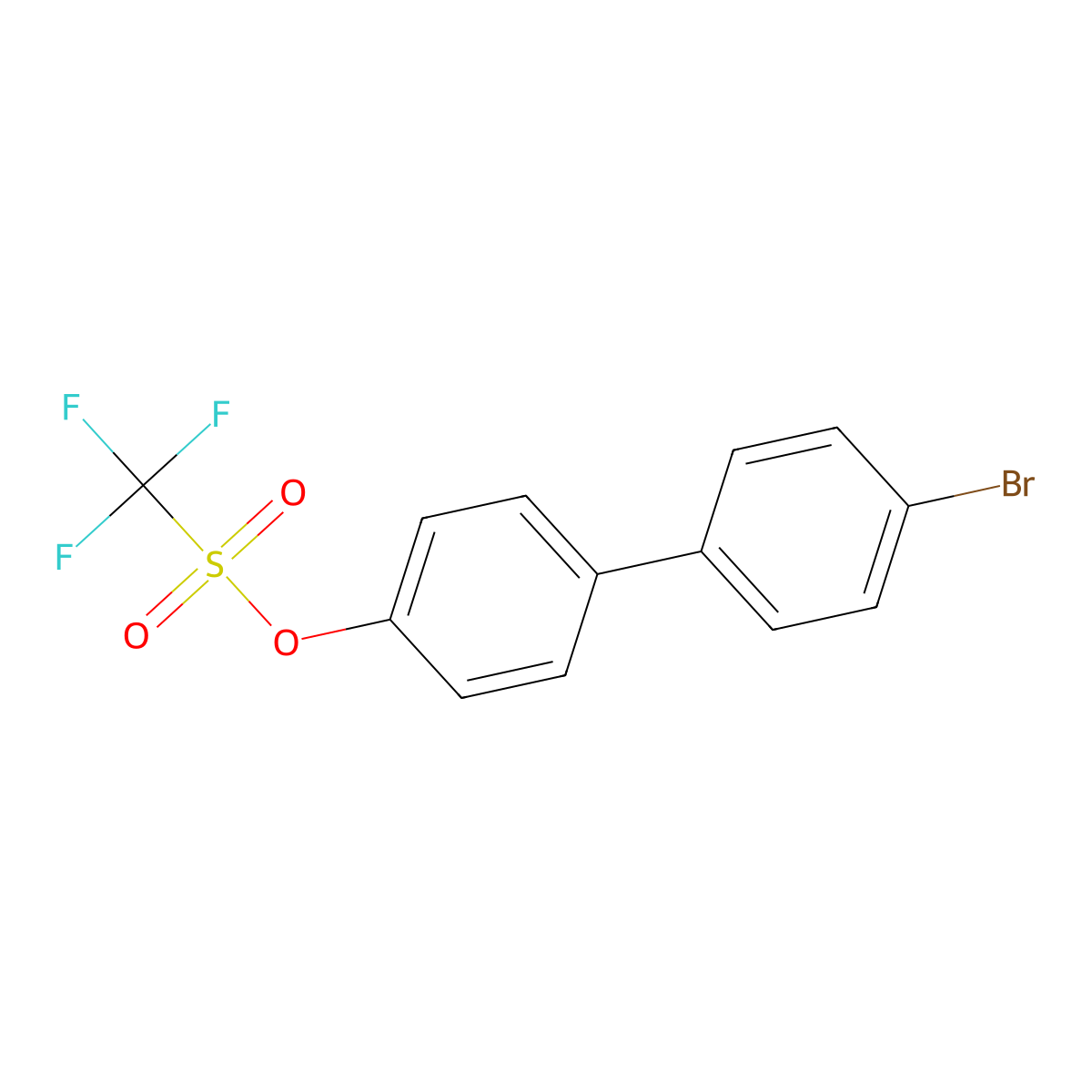 4'-Bromobiphenyl-4-yl triflate molecular structure, CAS 198624-12-3