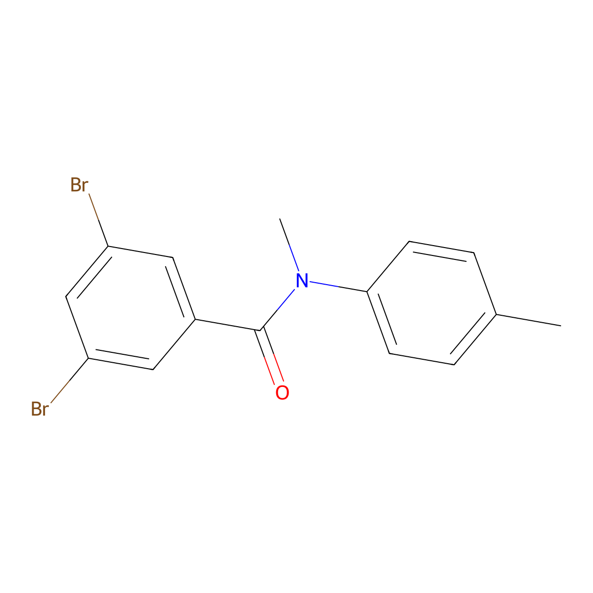 3,5-Dibromo-N-methyl-N-(4-methylphenyl)benzamide molecular structure, CAS 1986247-04-4