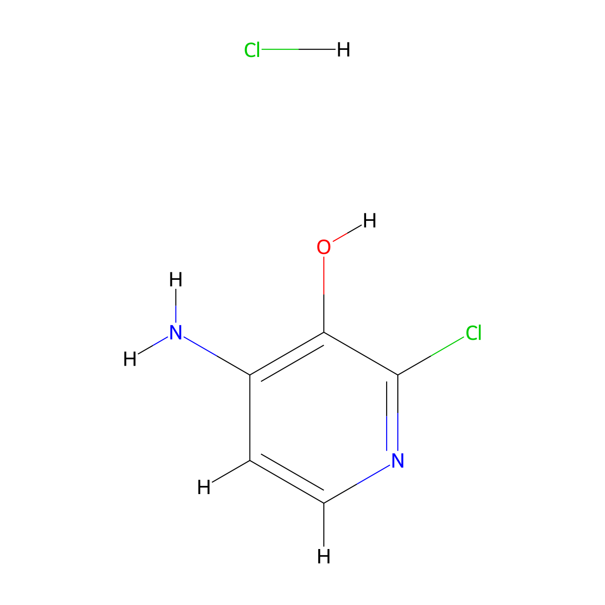 4-Amino-2-chloro-3-pyridinol hydrochloride molecular structure, CAS 1986268-11-4