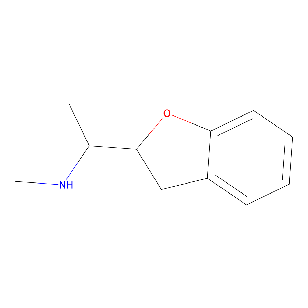 [1-(2,3-Dihydro-1-benzofuran-2-yl)ethyl](methyl)amine molecular structure, CAS 19863-76-4