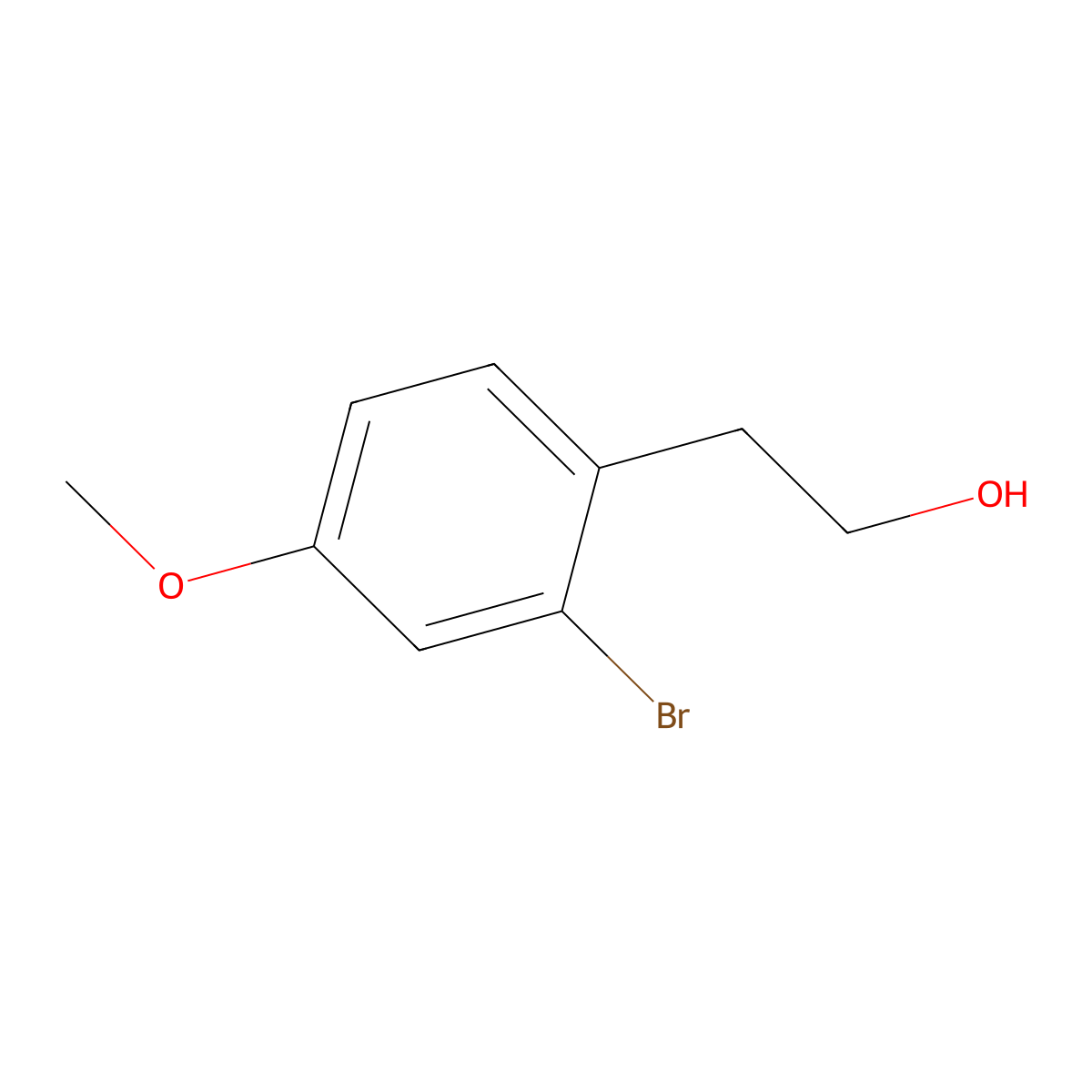 2-(2-Bromo-4-methoxyphenyl)ethan-1-ol molecular structure, CAS 198630-94-3