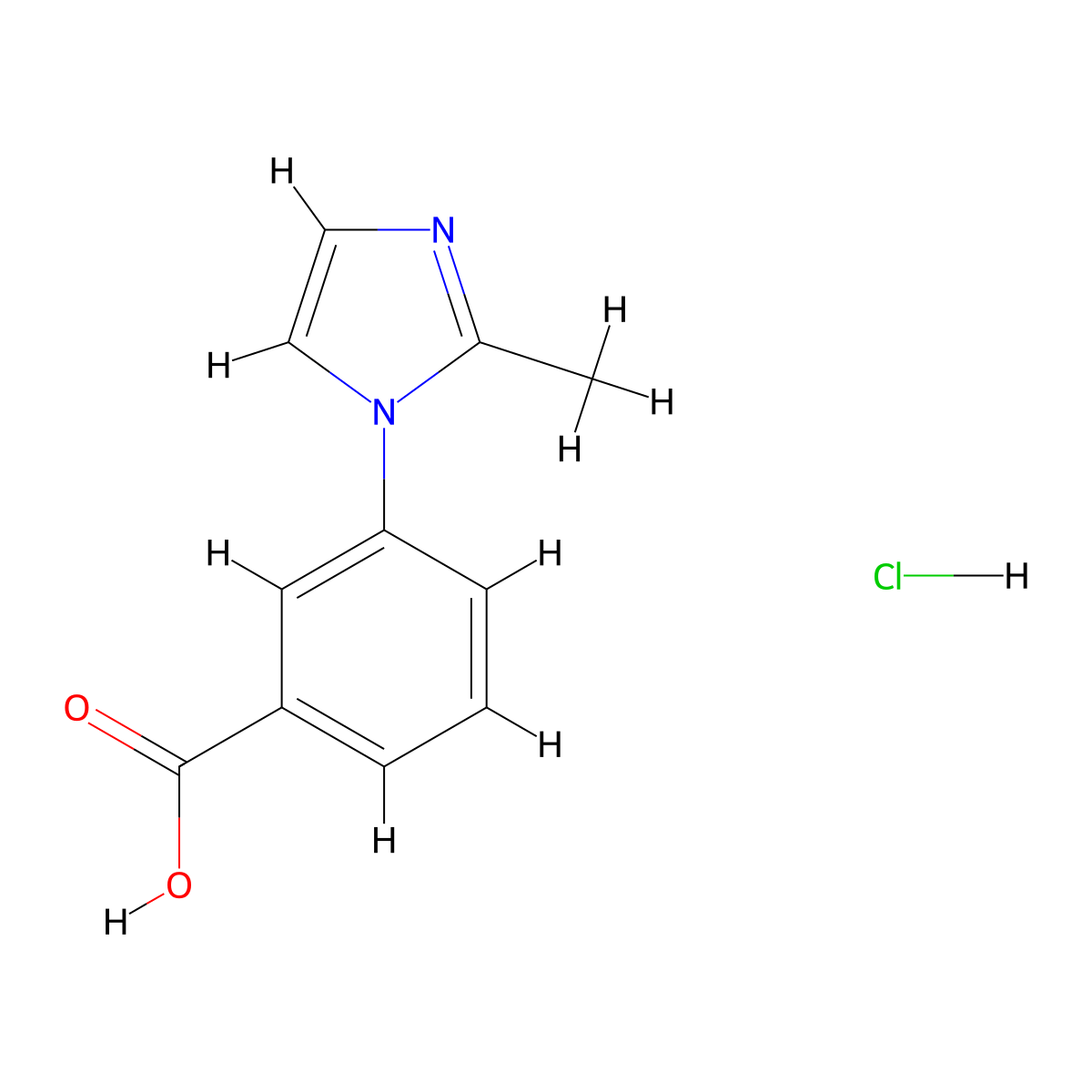 3-(2-Methyl-1H-imidazol-1-YL)benzoic acid hydrochloride molecular structure, CAS 1986303-23-4