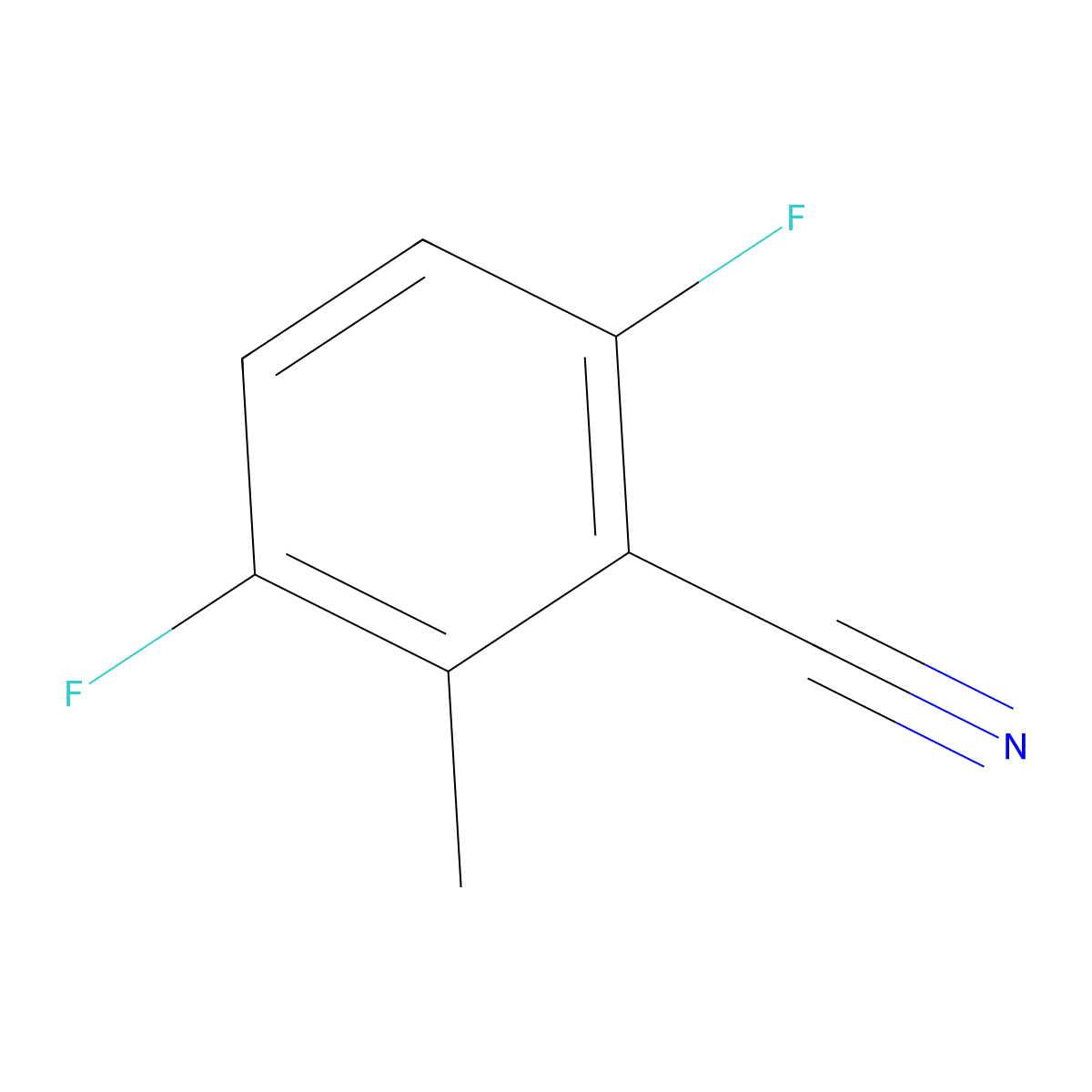 3,6-Difluoro-2-methylbenzonitrile molecular structure, CAS 198633-77-1