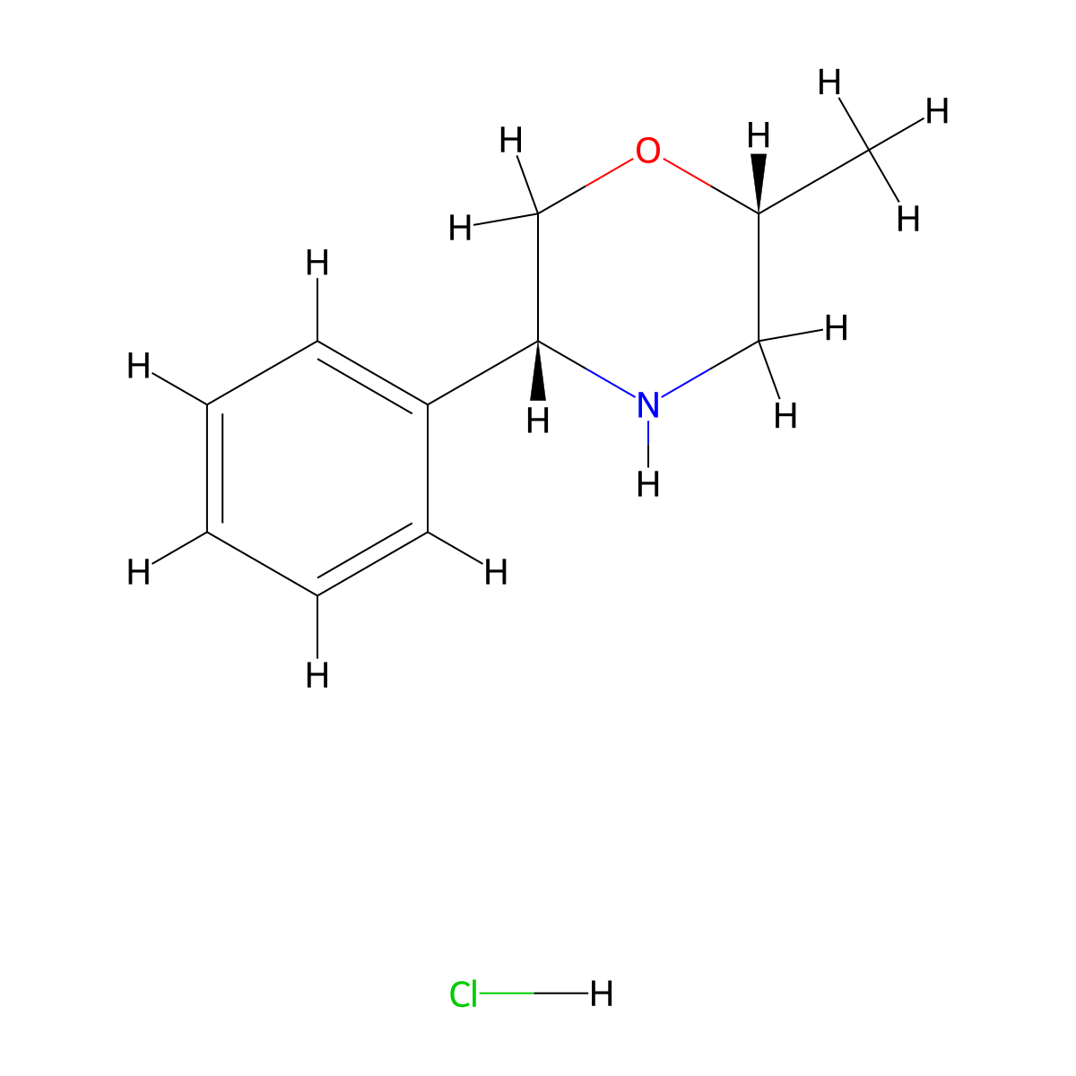 (2R,5R)-2-Methyl-5-phenylmorpholine hcl molecular structure, CAS 1986336-94-0