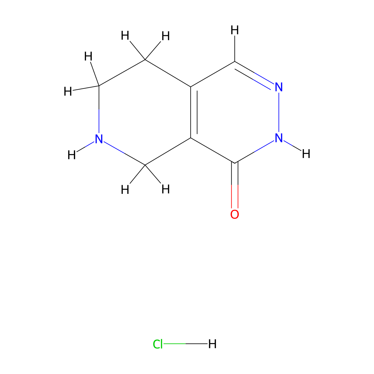 5,6,7,8-Tetrahydropyrido[3,4-D]pyridazin-4(3H)-one hydrochloride molecular structure, CAS 1986337-65-8