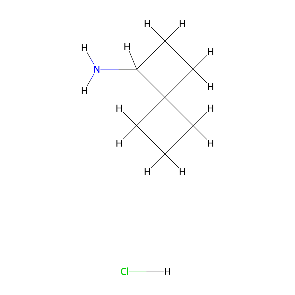 Spiro(3.3)heptan-1-amine hydrochloride molecular structure, CAS 1986337-81-8