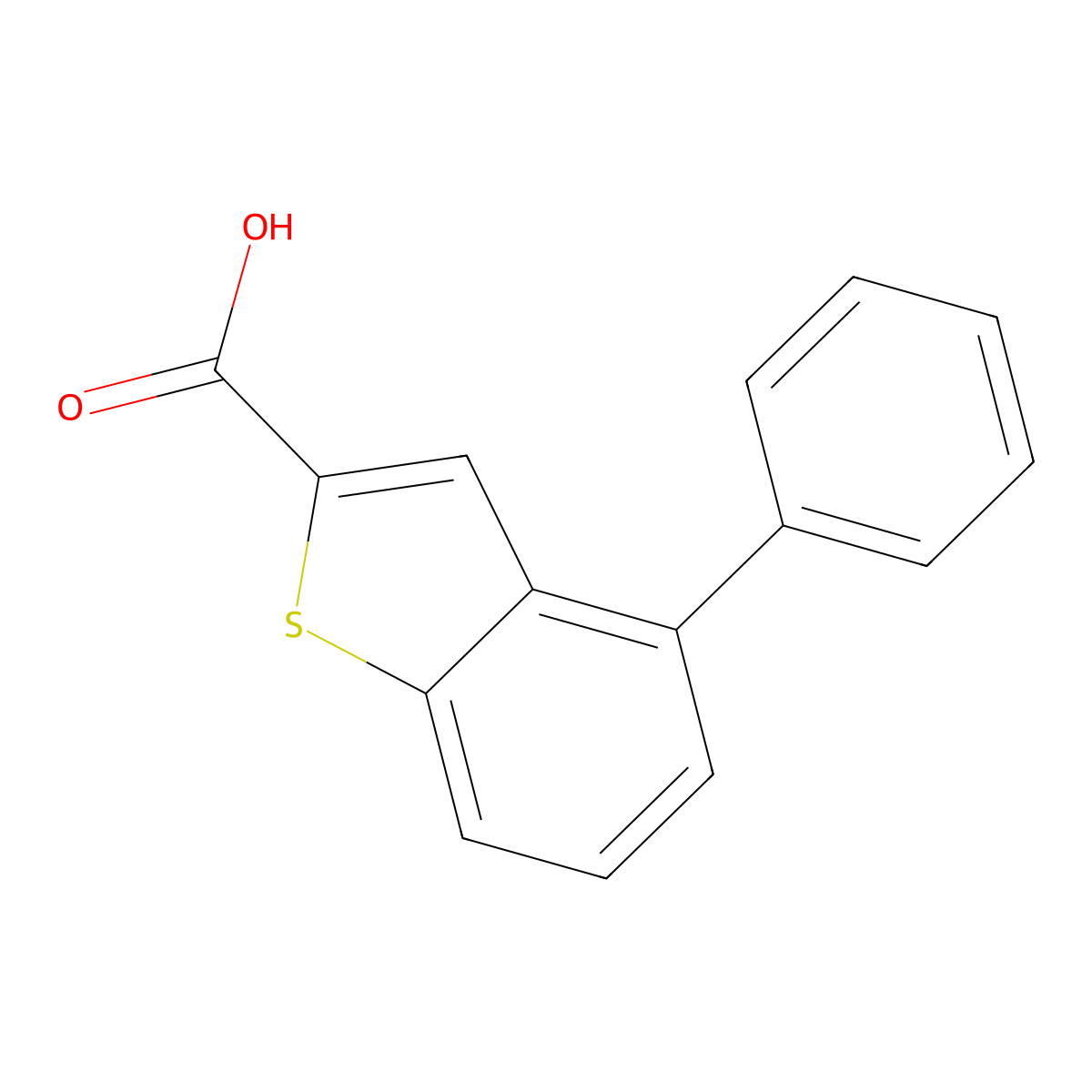 4-Phenylbenzo[b]thiophene-2-carboxylic acid molecular structure, CAS 198636-58-7