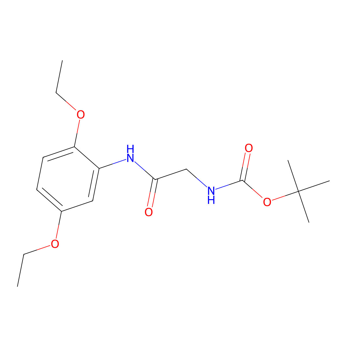 N-(tert-butoxycarbonyl)-N1-(2,5-diethoxyphenyl)glycinamide molecular structure, CAS 1986367-34-3