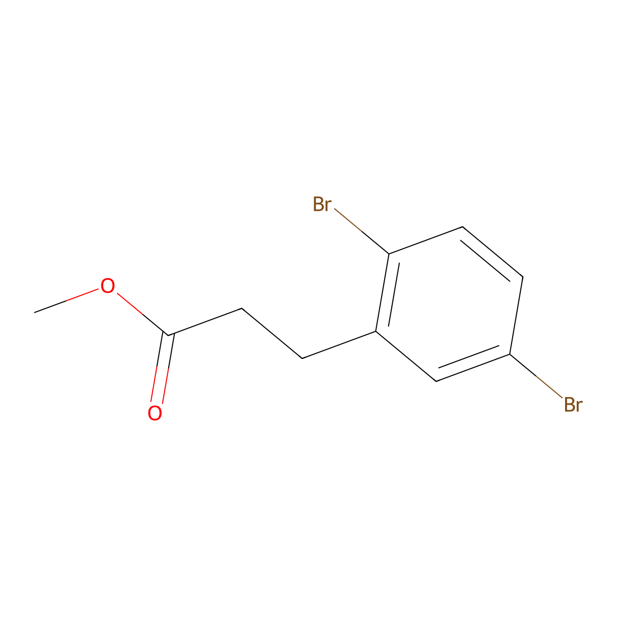 Methyl 3-(2,5-dibromophenyl)propanoate molecular structure, CAS 198639-17-7
