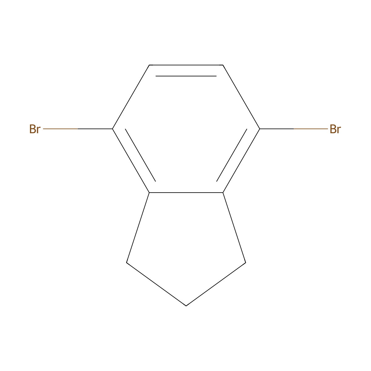 4,7-dibromo-2,3-dihydro-1H-indene molecular structure, CAS 198639-18-8