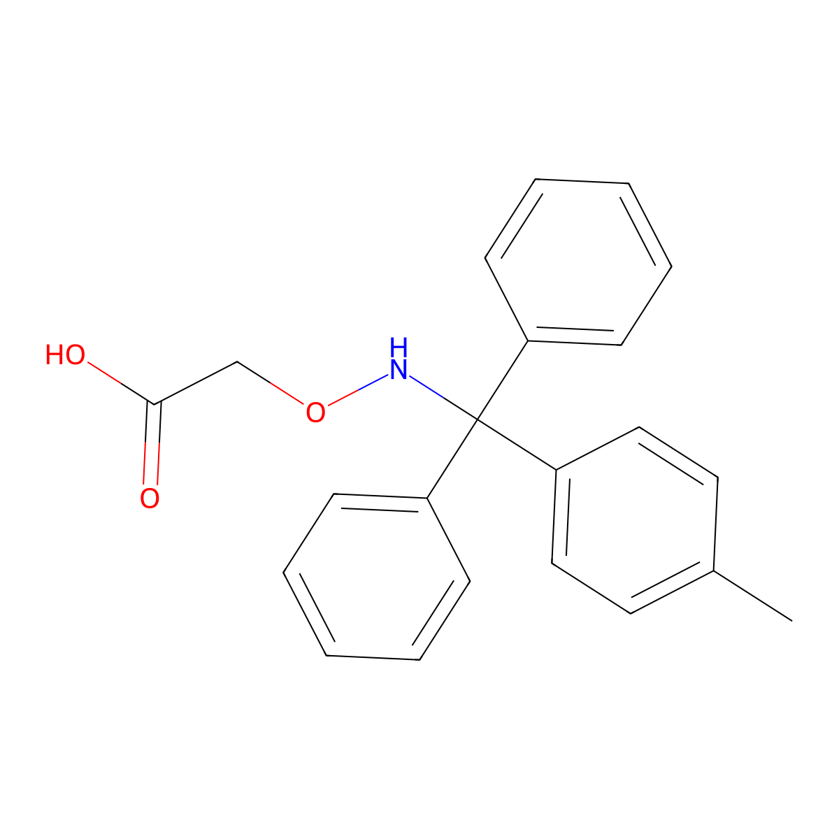 4-Methyltrityl-aminooxyacetic acid molecular structure, CAS 1986395-78-1
