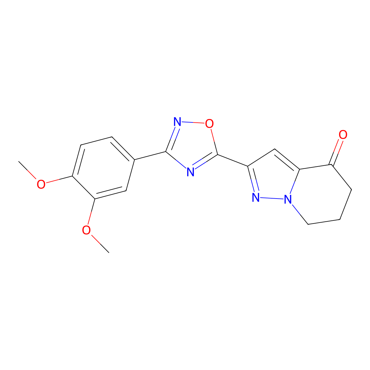 2-[3-(3,4-dimethoxyphenyl)-1,2,4-oxadiazol-5-yl]-6,7-dihydropyrazolo[1,5-a]pyridin-4(5H)-one molecular structure, CAS 1986428-25-4