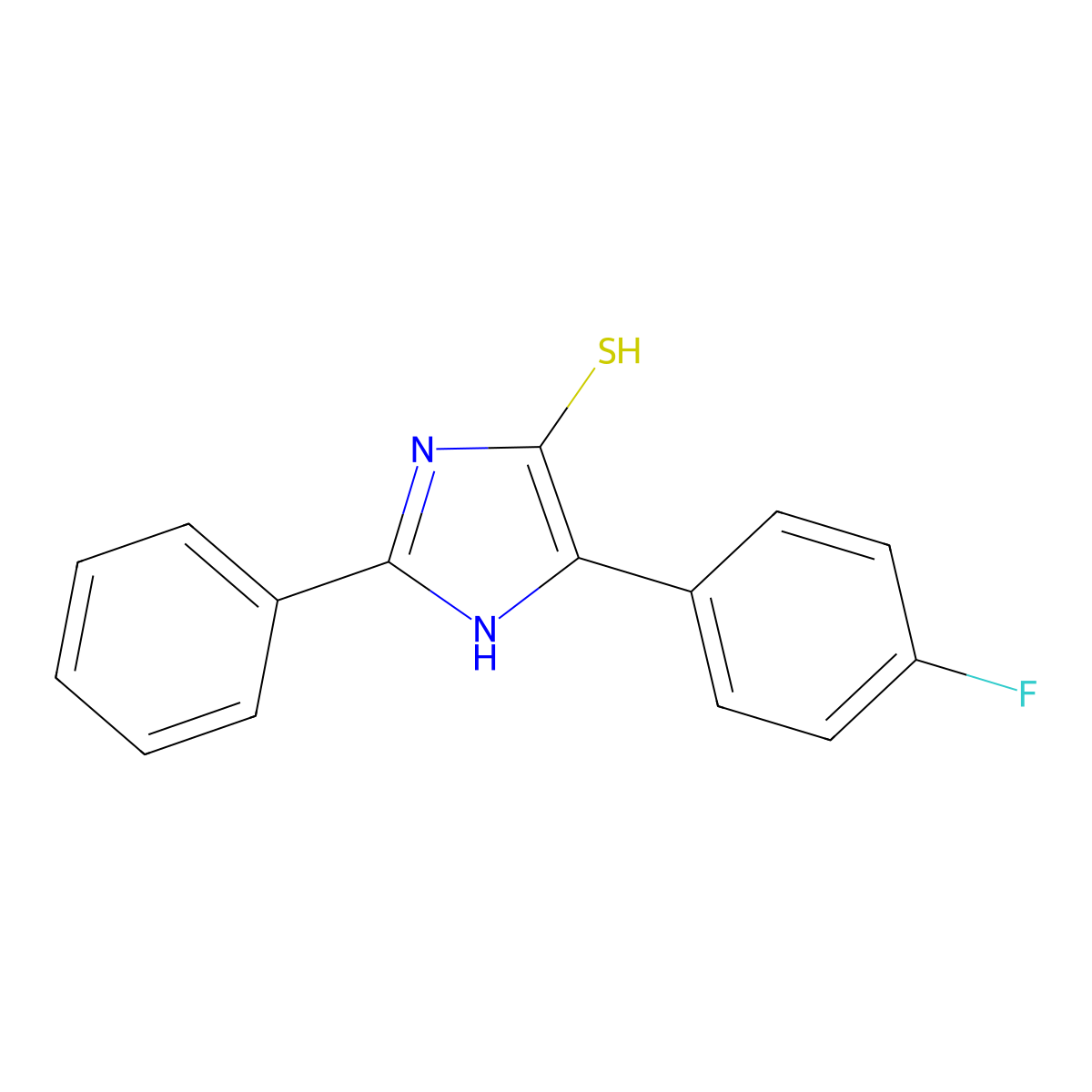 4-(4-fluorophenyl)-2-phenyl-1H-imidazole-5-thiol molecular structure, CAS 1986428-42-5