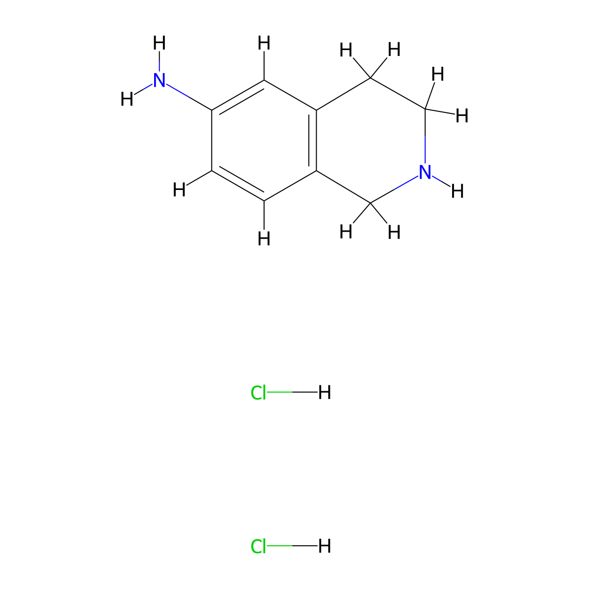 1,2,3,4-Tetrahydroisoquinolin-6-amine dihydrochloride molecular structure, CAS 1986456-03-4