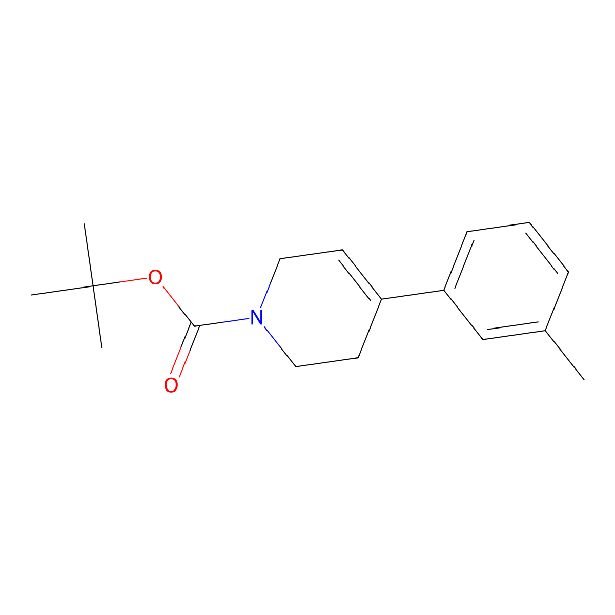 Tert-butyl 5,6-dihydro-4-m-tolylpyridine-1(2h)-carboxylate molecular structure, CAS 198649-10-4