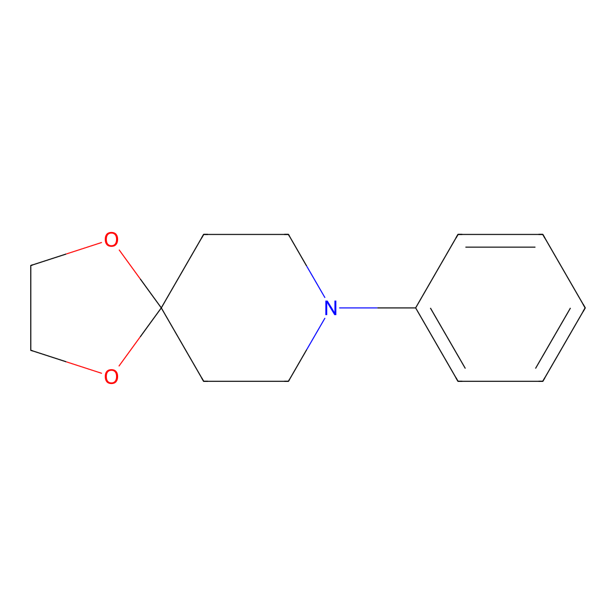 8-Phenyl-1,4-dioxa-8-azaspiro[4.5]decane molecular structure, CAS 198649-62-6