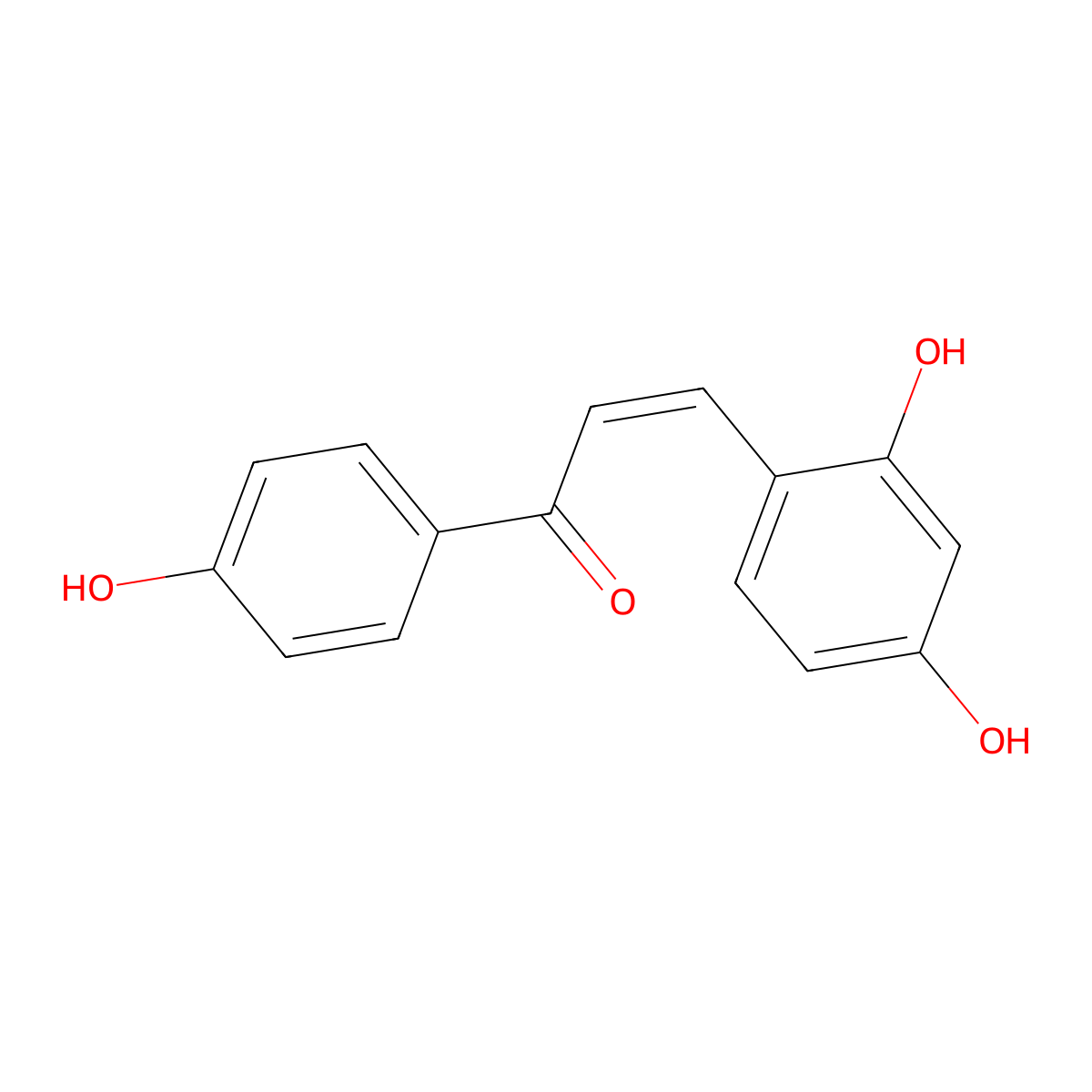 (Z)-3-(2,4-Dihydroxyphenyl)-1-(4-hydroxyphenyl)prop-2-EN-1-one molecular structure, CAS 198649-97-7