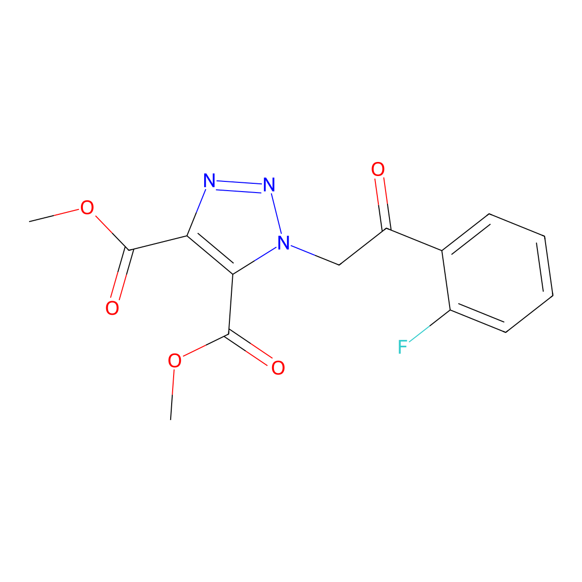 dimethyl 1-[2-(2-fluorophenyl)-2-oxoethyl]-1H-1,2,3-triazole-4,5-dicarboxylate molecular structure, CAS 1986518-82-4