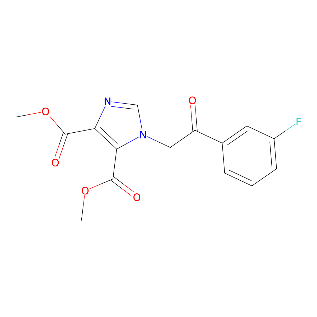 dimethyl 1-[2-(3-fluorophenyl)-2-oxoethyl]-1H-imidazole-4,5-dicarboxylate molecular structure, CAS 1986518-90-4