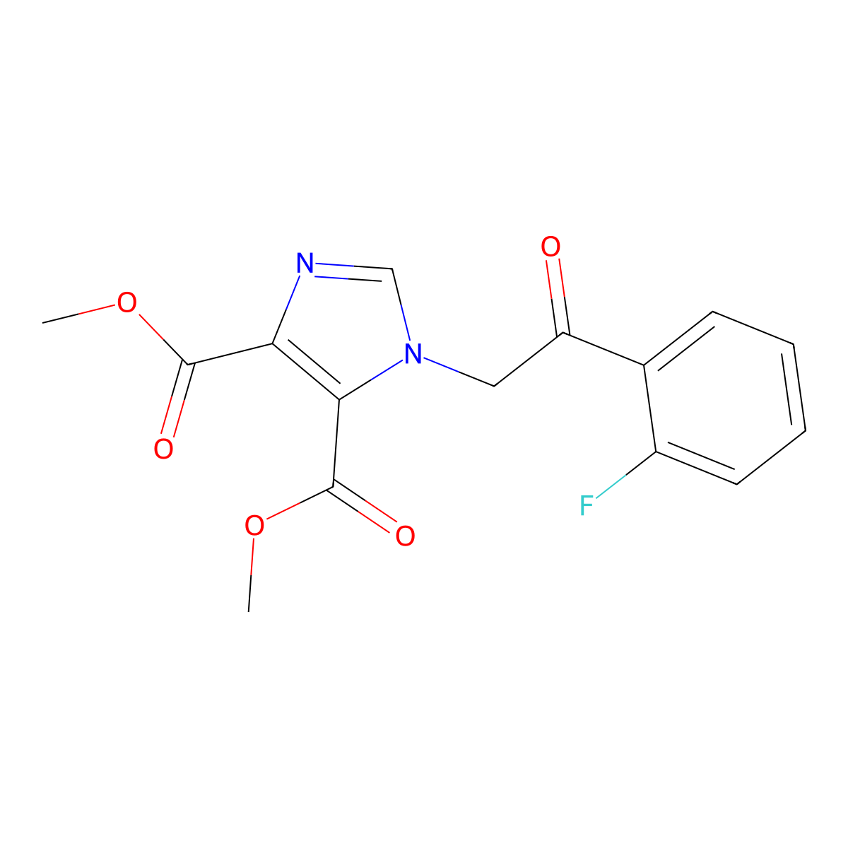 dimethyl 1-[2-(2-fluorophenyl)-2-oxoethyl]-1H-imidazole-4,5-dicarboxylate molecular structure, CAS 1986518-93-7