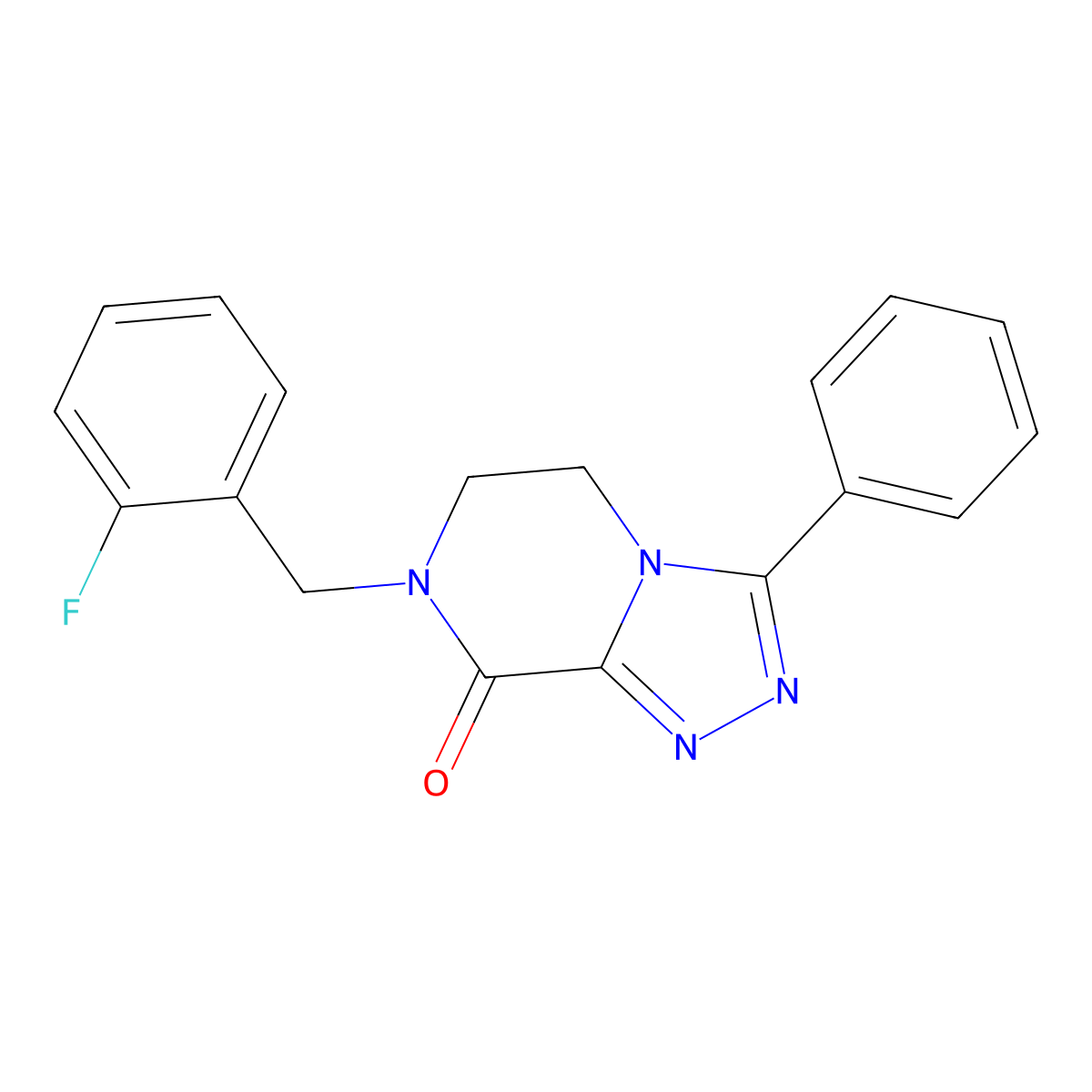 7-(2-fluorobenzyl)-3-phenyl-6,7-dihydro[1,2,4]triazolo[4,3-a]pyrazin-8(5H)-one molecular structure, CAS 1986550-13-3