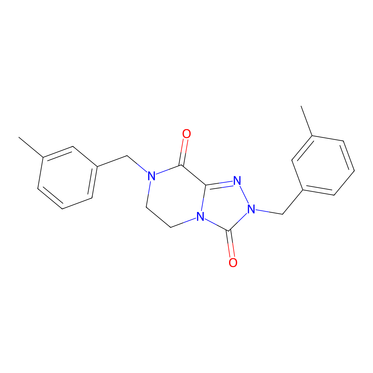 2,7-bis(3-methylbenzyl)-6,7-dihydro[1,2,4]triazolo[4,3-a]pyrazine-3,8(2H,5H)-dione molecular structure, CAS 1986682-58-9