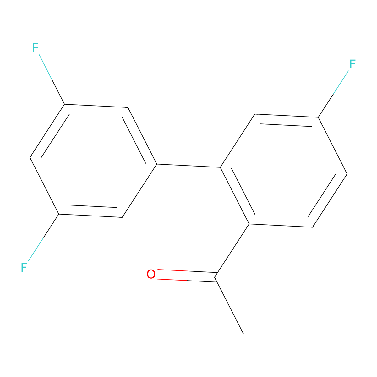 1-[2-(3,5-Difluorophenyl)-4-fluorophenyl]ethanone molecular structure, CAS 1986683-61-7