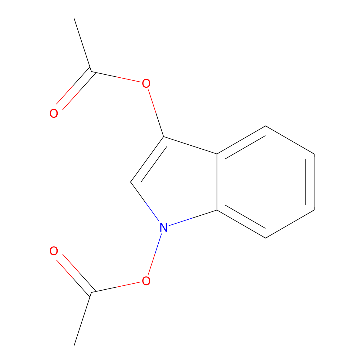 1H-Indole-1,3-diyl diacetate molecular structure, CAS 1986710-51-3