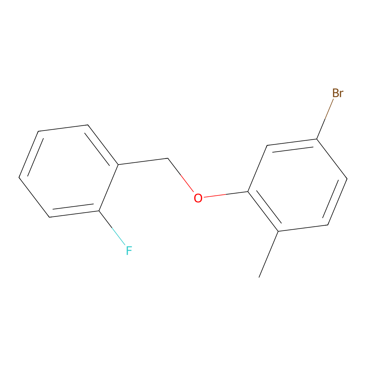 4-Bromo-2-((2-fluorobenZyl)oxy)-1-methylbenZene molecular structure, CAS 1986772-68-2