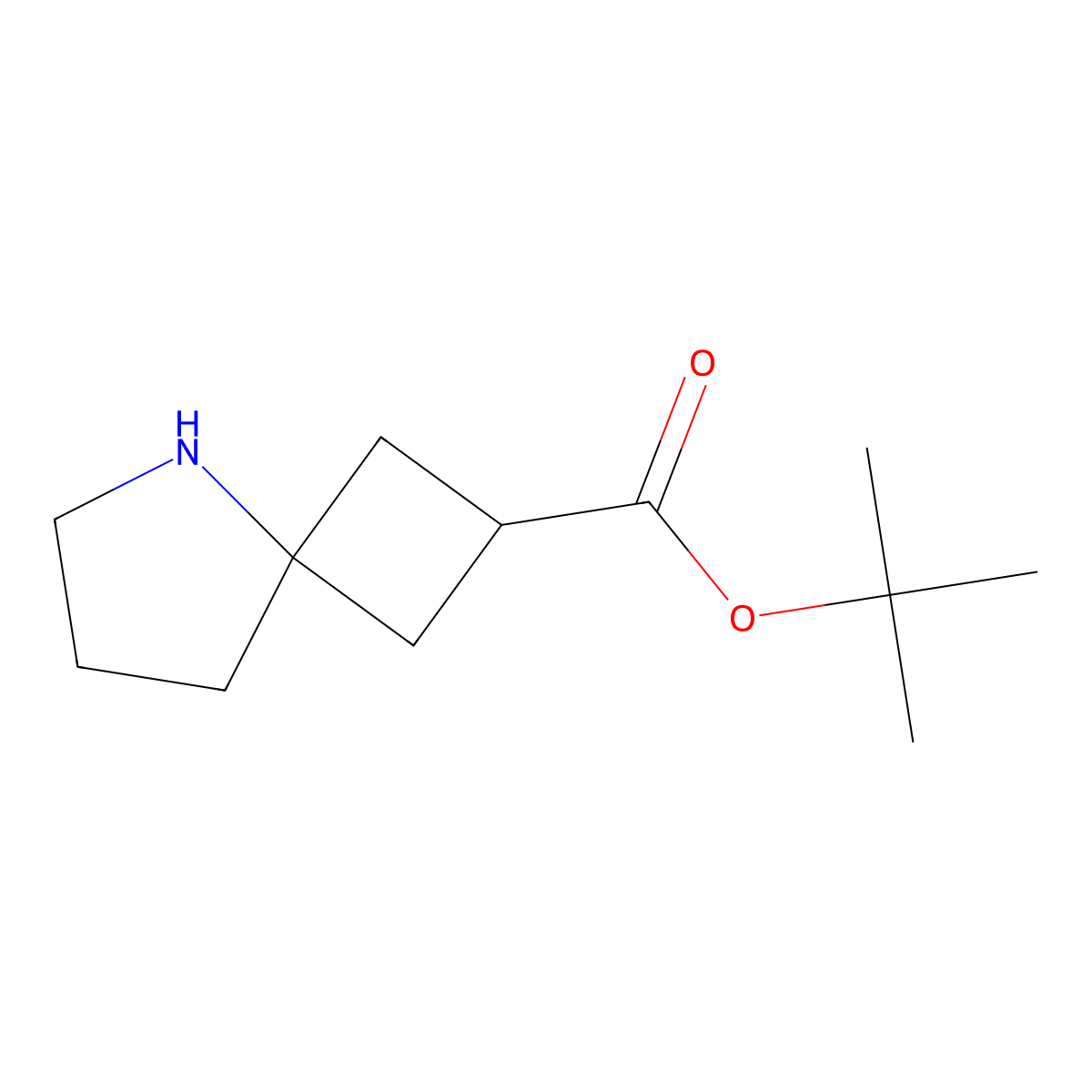 Tert-butyl 5-azaspiro(3.4)octane-2-carboxylate molecular structure, CAS 1986792-01-1
