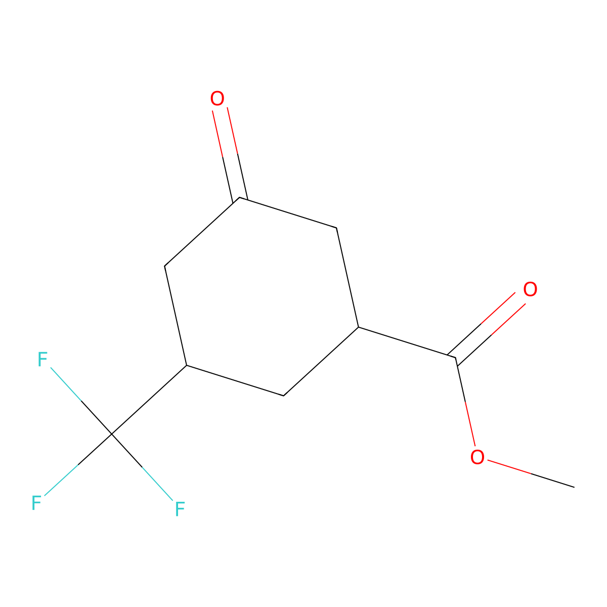 Methyl 3-oxo-5-(trifluoromethyl)cyclohexane-1-carboxylate molecular structure, CAS 1986818-77-2
