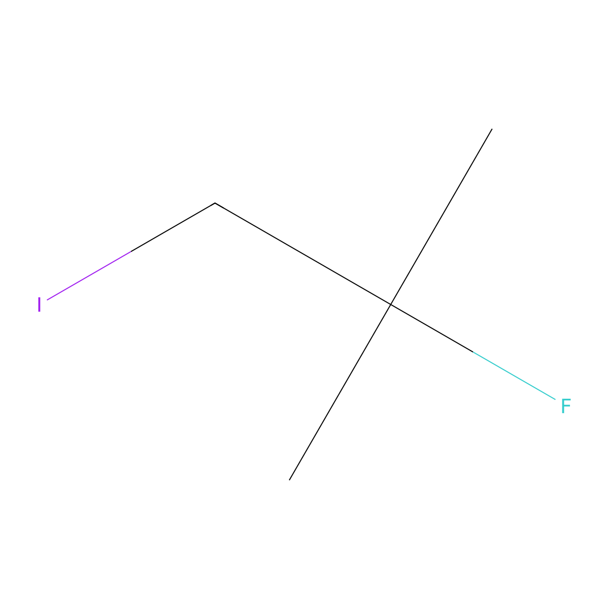 2-Fluoro-1-iodo-2-methylpropane molecular structure, CAS 19869-79-5