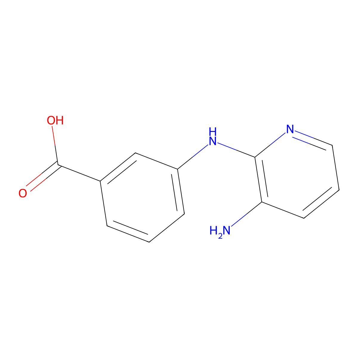 3-((3-Aminopyridin-2-yl)amino)benzoic acid molecular structure, CAS 1986908-79-5