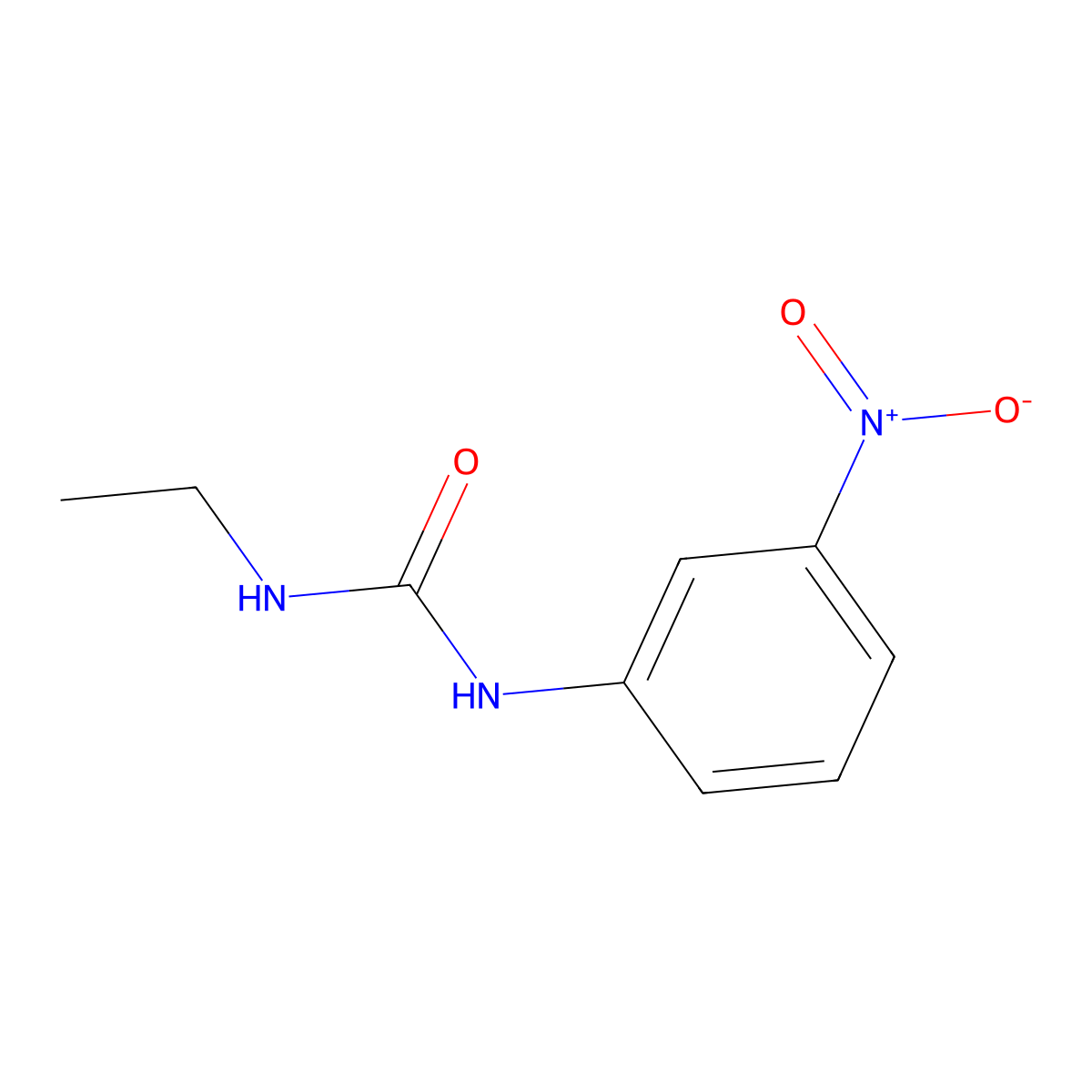 3-Ethyl-1-(3-nitrophenyl)urea molecular structure, CAS 198693-17-3