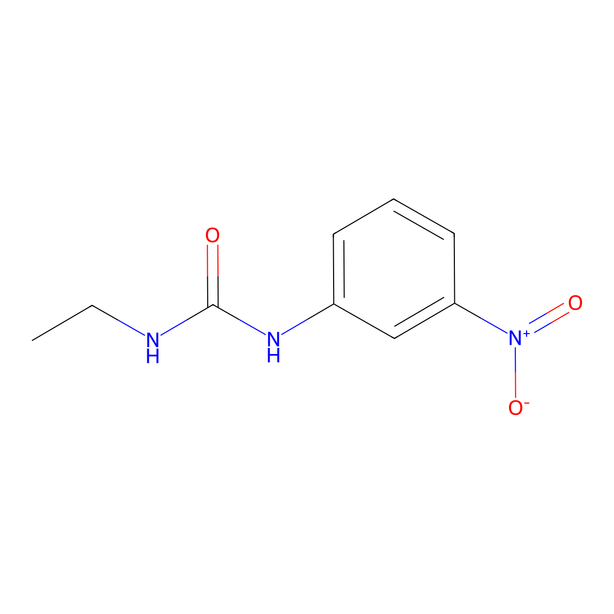 3-Ethyl-1-(3-nitrophenyl)urea molecular structure, CAS 198693-17-3