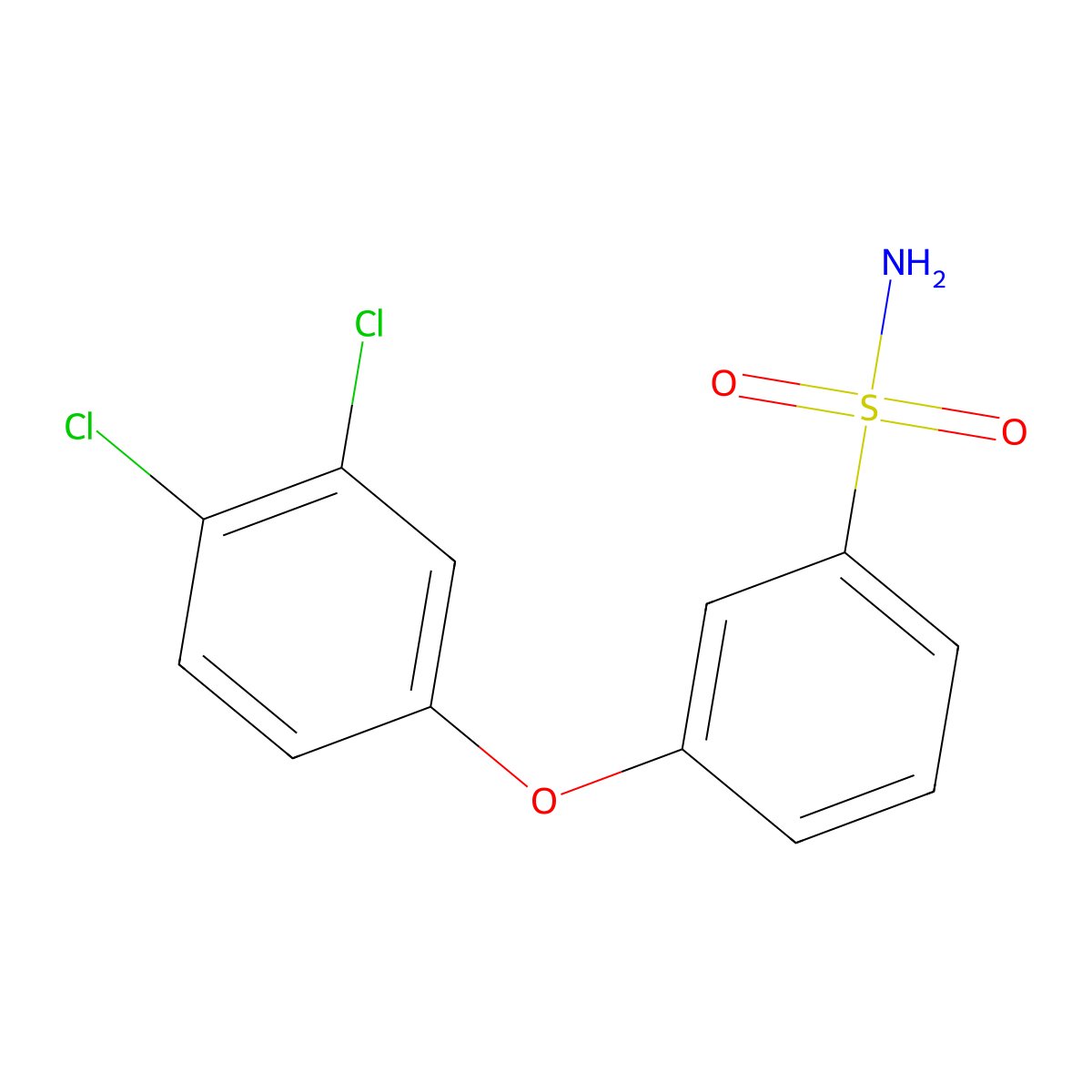 3-(3,4-Dichlorophenoxy)benzene-1-sulfonamide molecular structure, CAS 1986974-61-1