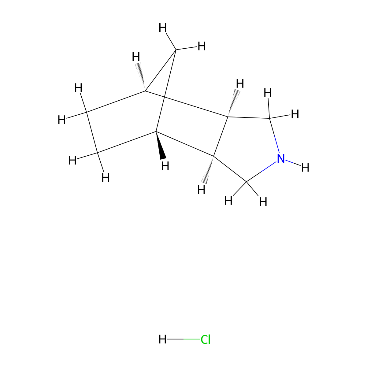 rac-(1R,2S,6R,7S)-4-azatricyclo[5.2.1.0~2,6~]decane hydrochloride molecular structure, CAS 1986990-00-4