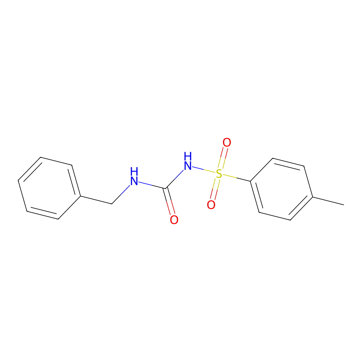 N-(benzylcarbamoyl)-4-methylbenzenesulfonamide molecular structure, CAS 1987-58-2