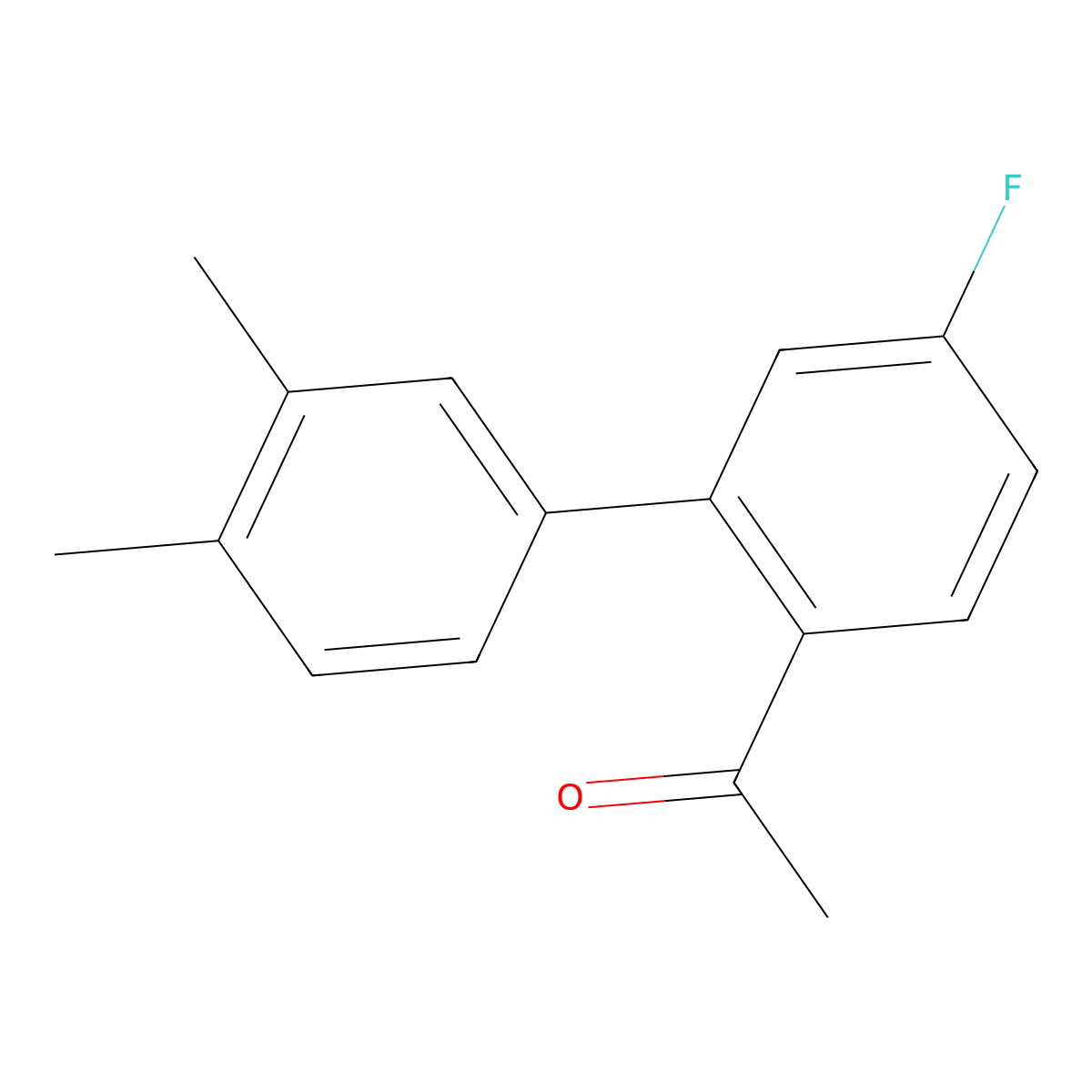 1-(5-Fluoro-3',4'-dimethyl-[1,1'-biphenyl]-2-yl)ethanone molecular structure, CAS 1987013-57-9