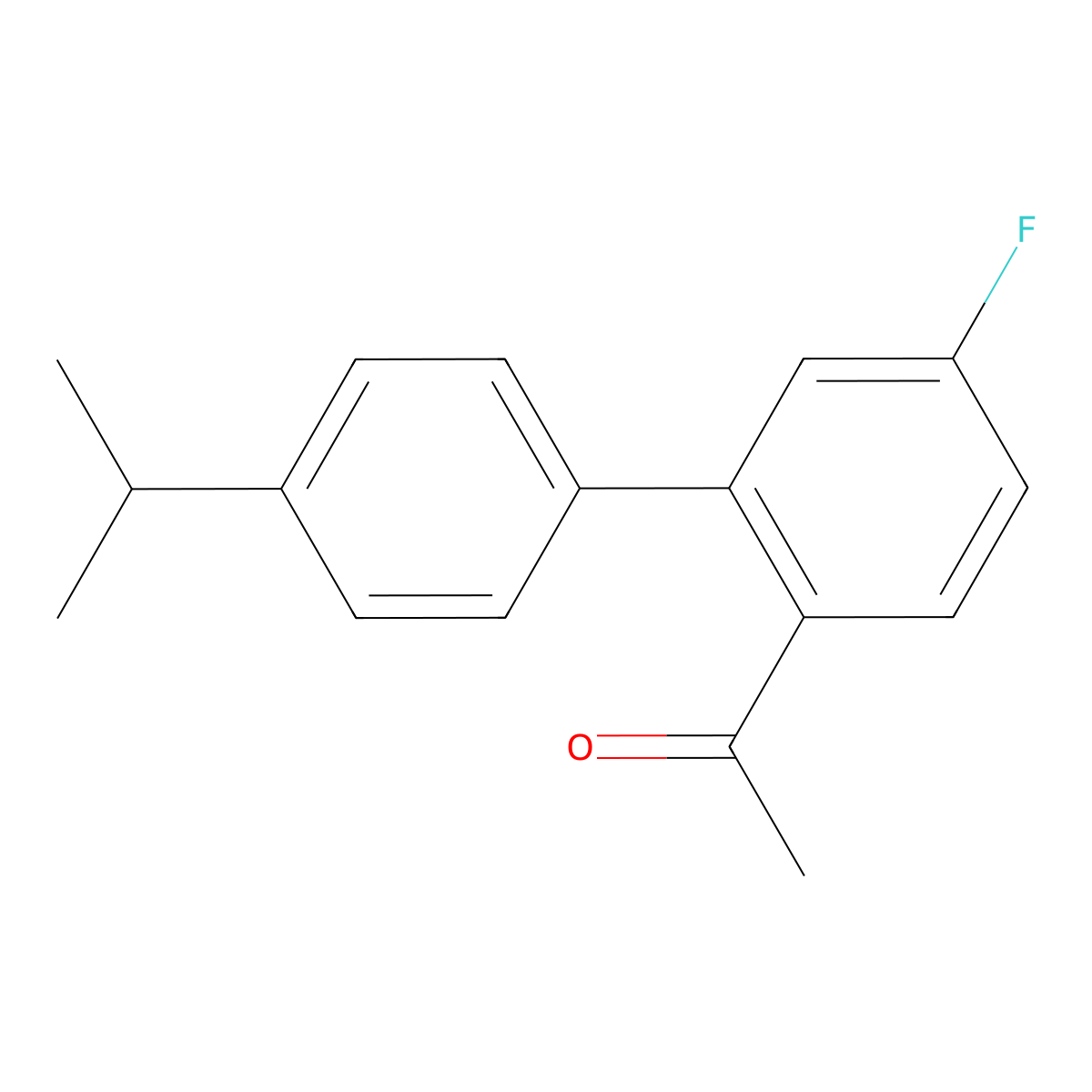 1-(5-Fluoro-4'-isopropyl-[1,1'-biphenyl]-2-yl)ethanone molecular structure, CAS 1987013-70-6