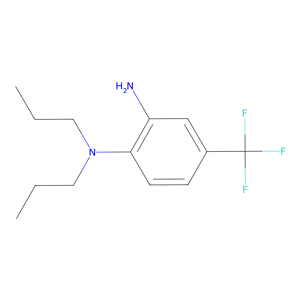 N~1~,N~1~-Dipropyl-4-(trifluoromethyl)-1,2-benzenediamine molecular structure, CAS 198704-41-5