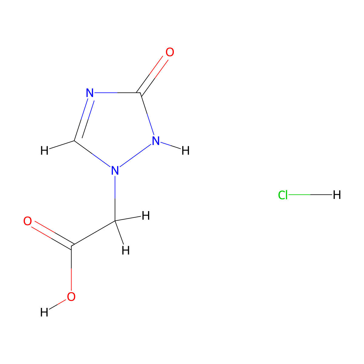 (3-Hydroxy-1H-1,2,4-triazol-1-yl)acetic acid hydrochloride molecular structure, CAS 1987045-87-3