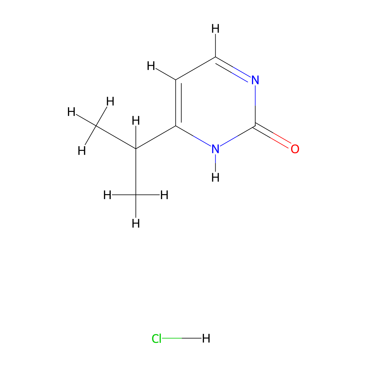 4-Isopropyl-2-pyrimidinol hydrochloride molecular structure, CAS 1987057-96-4