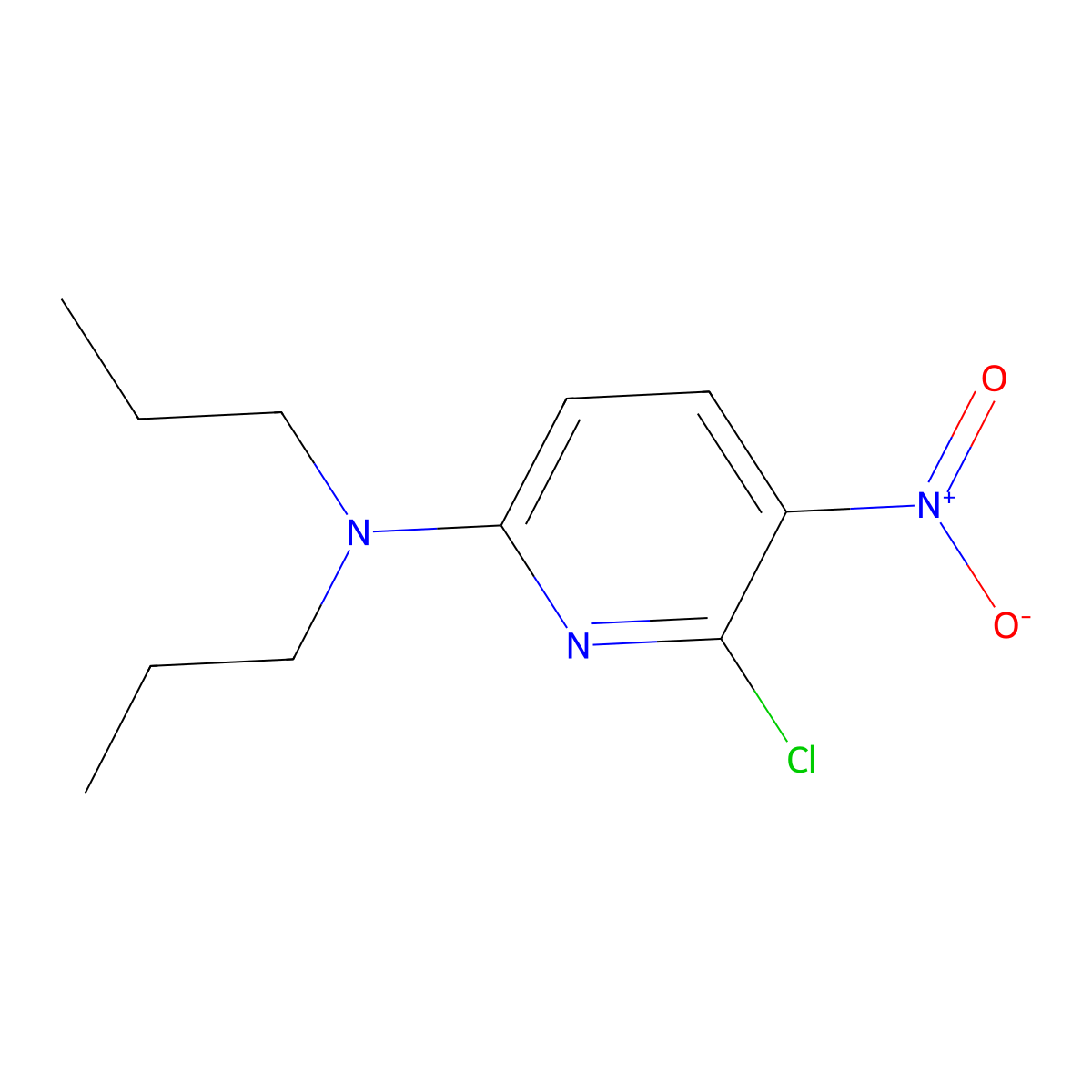 6-chloro-5-nitro-N,N-dipropylpyridin-2-amine molecular structure, CAS 1987059-65-3