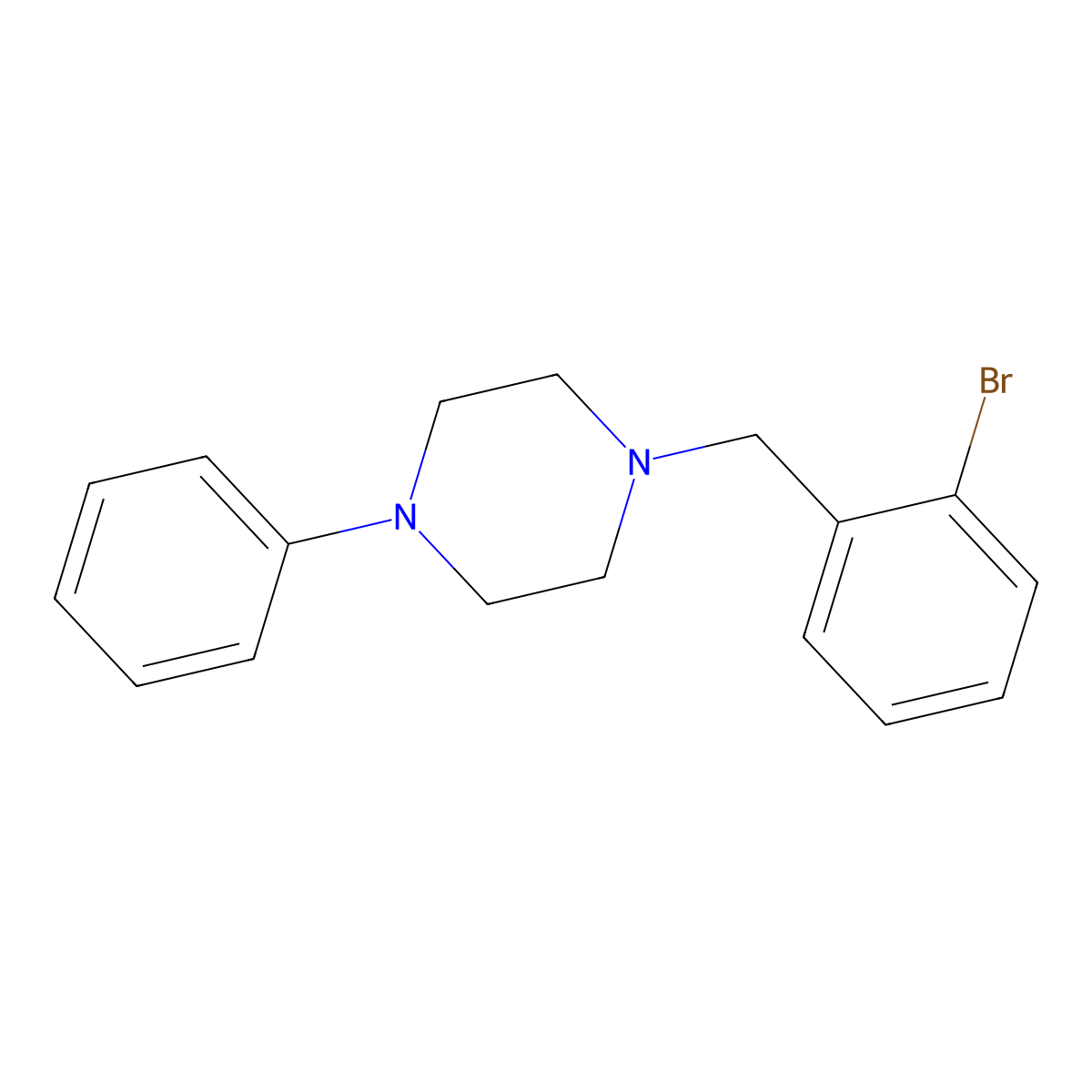 Piperazine, 1-[(2-bromophenyl)methyl]-4-phenyl- molecular structure, CAS 198707-65-2