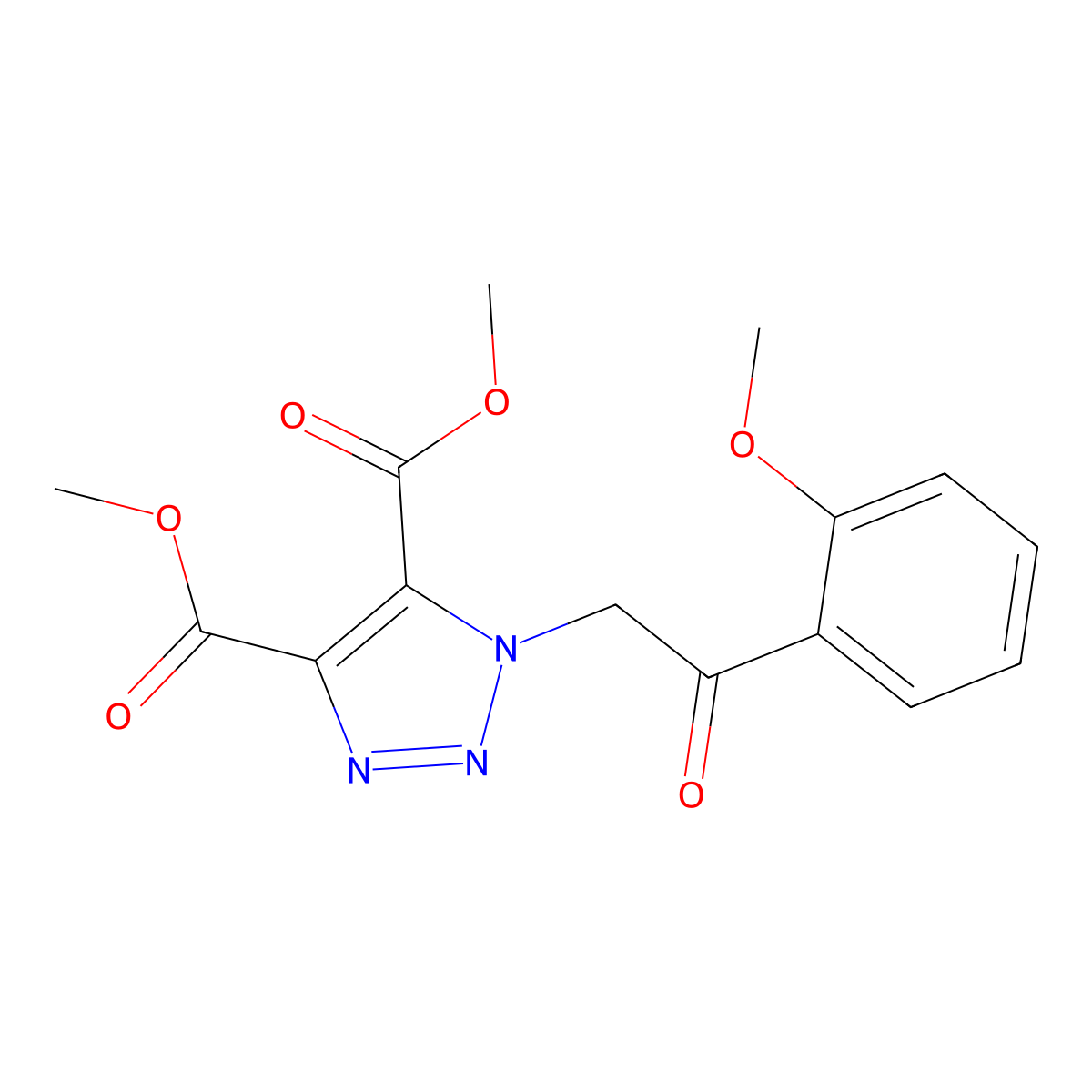 dimethyl 1-[2-(2-methoxyphenyl)-2-oxoethyl]-1H-1,2,3-triazole-4,5-dicarboxylate molecular structure, CAS 1987084-36-5