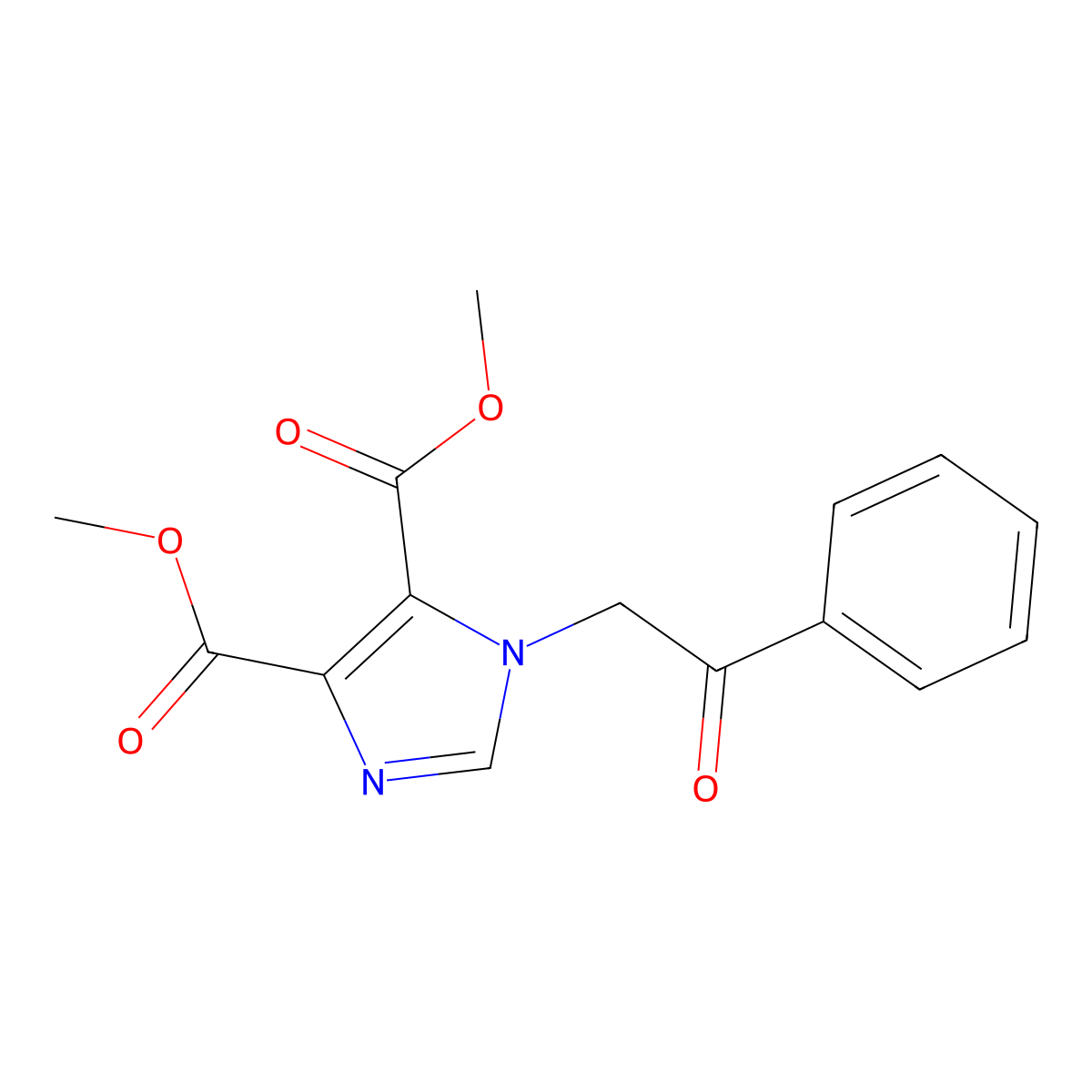 dimethyl 1-(2-oxo-2-phenylethyl)-1H-imidazole-4,5-dicarboxylate molecular structure, CAS 1987084-75-2