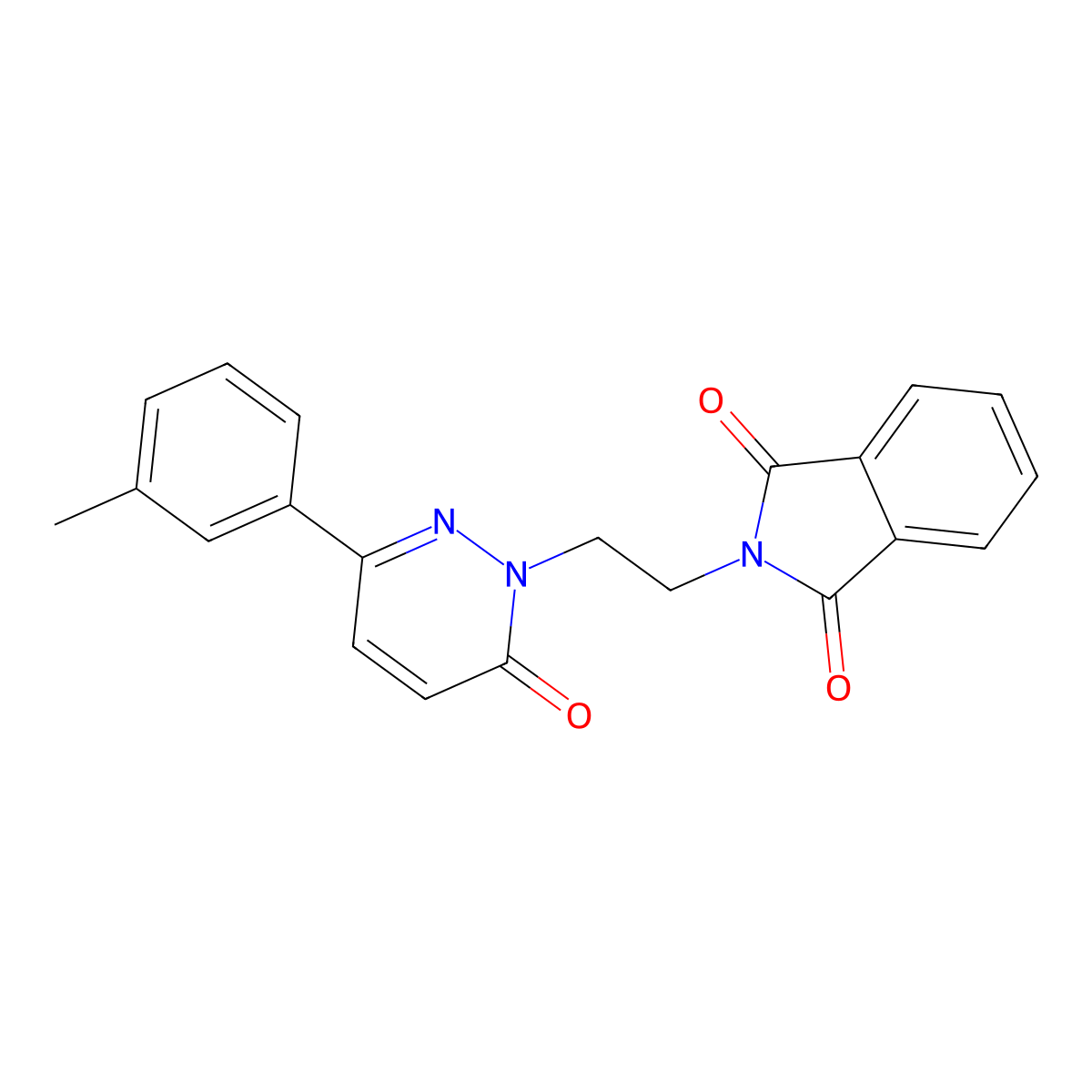 2-{2-[3-(3-methylphenyl)-6-oxopyridazin-1(6H)-yl]ethyl}-1H-isoindole-1,3(2H)-dione molecular structure, CAS 1987084-95-6